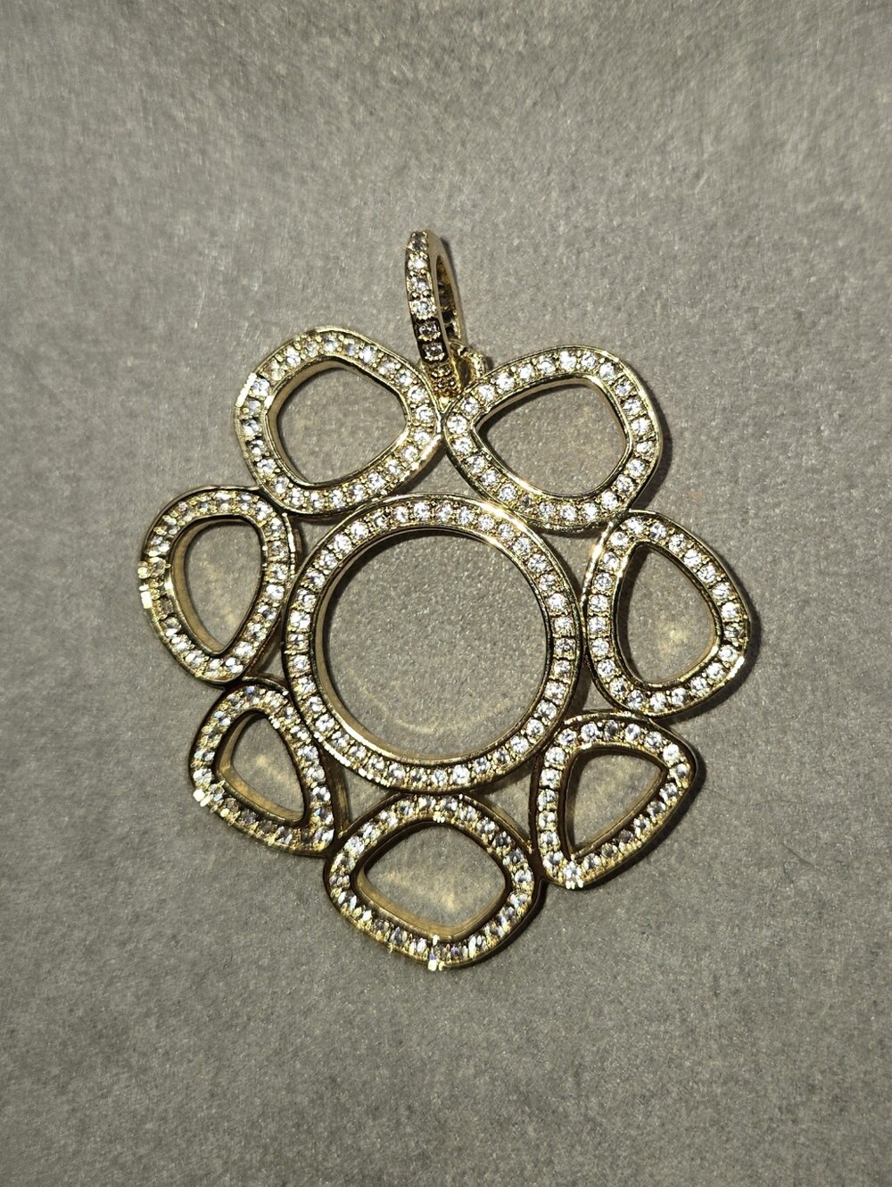 Freida Rothman "Vault" 14k Gold Over Brass Floral Pendant Necklace Charm